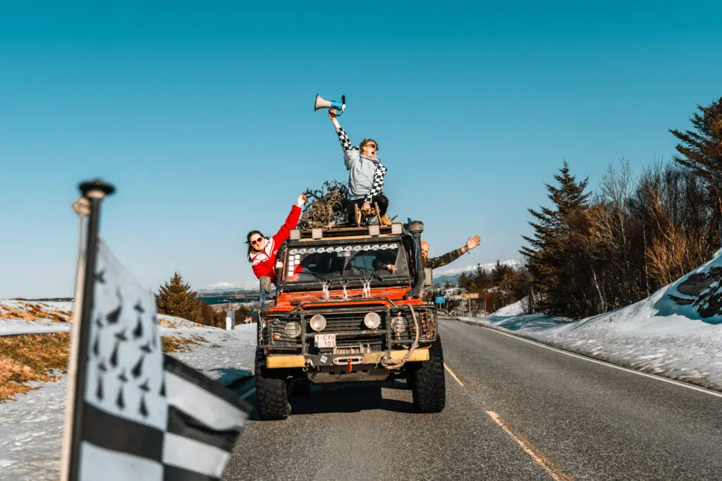 Viking Rally 2022, départ, neige, road trip