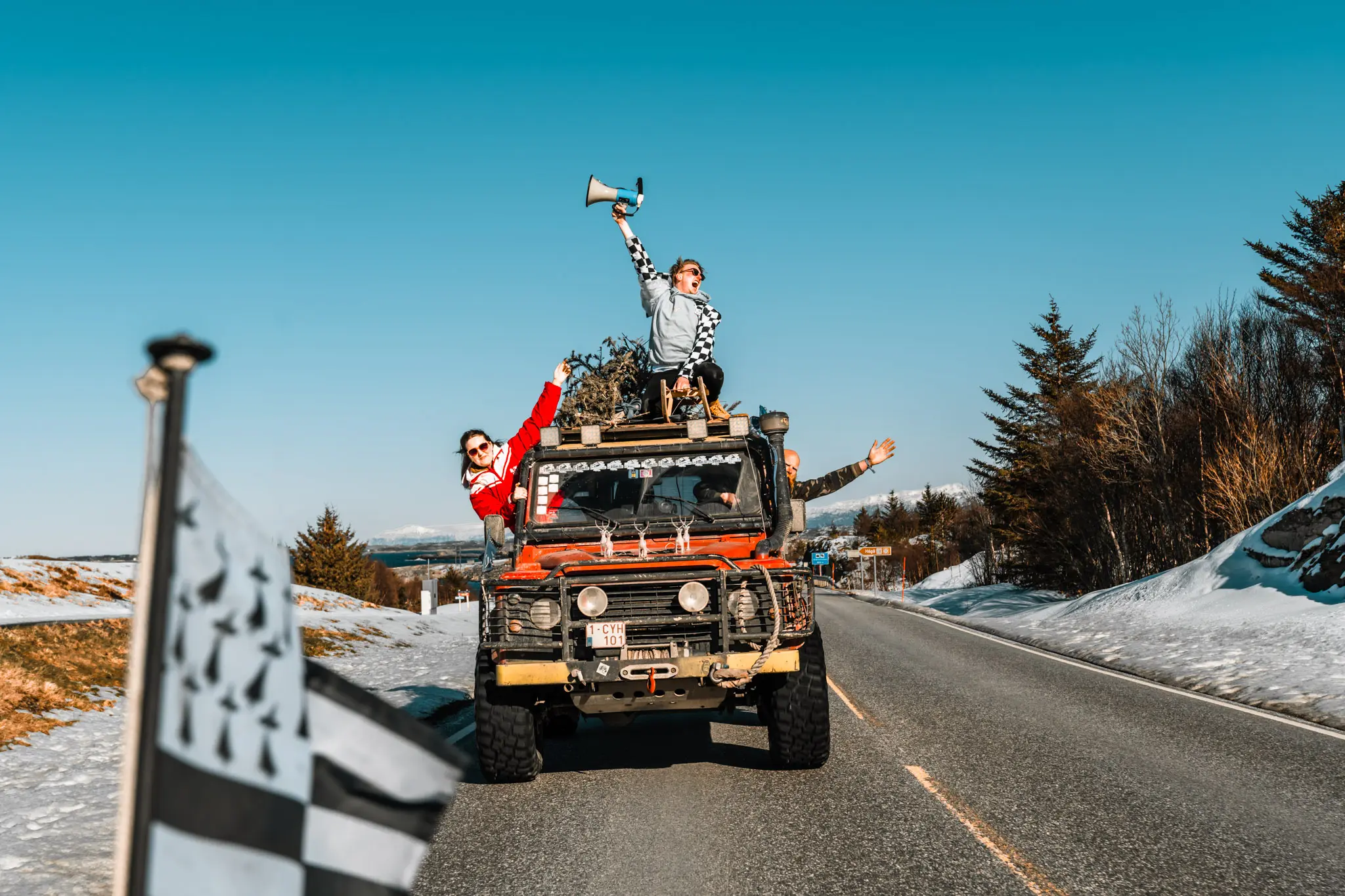 Viking Rally 2022, départ, neige, road trip