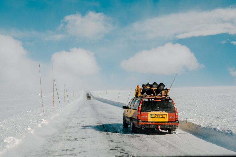 Viking Rally 2022, départ, neige, road trip